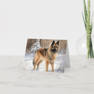 Tarjeta Tervuren Belga Deja que nieve Navidad