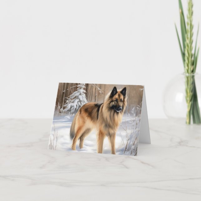 Tarjeta Tervuren Belga Deja que nieve Navidad (Anverso)