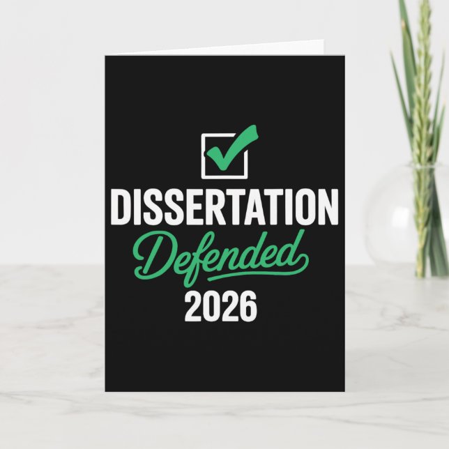 Tarjeta Tesis Defendida 2026 Para Doctorado Phd Edd (Anverso)