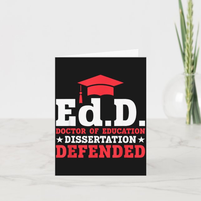 Tarjeta Tesis doctoral de doctorado en educación defendida (Anverso)