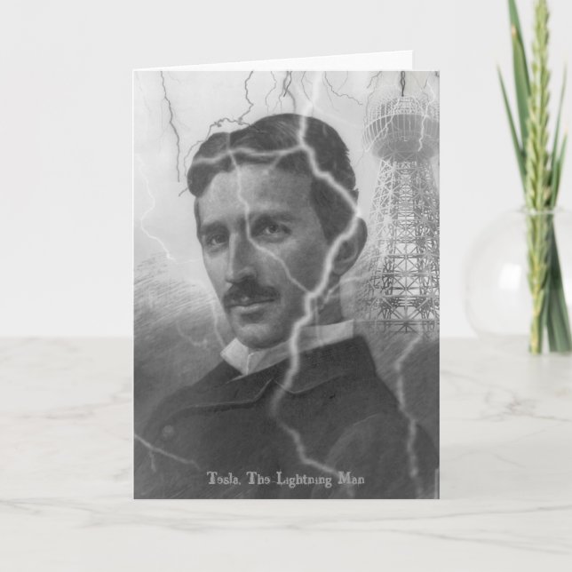 Tarjeta Tesla, el hombre del relámpago (Anverso)