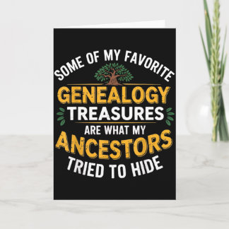 Tarjeta Tesoros de Genealogía Genealogista Genético Ancest