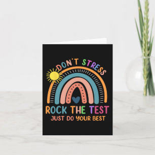 Tarjeta Test Day Rock The Test Rainbow Gifts Teached