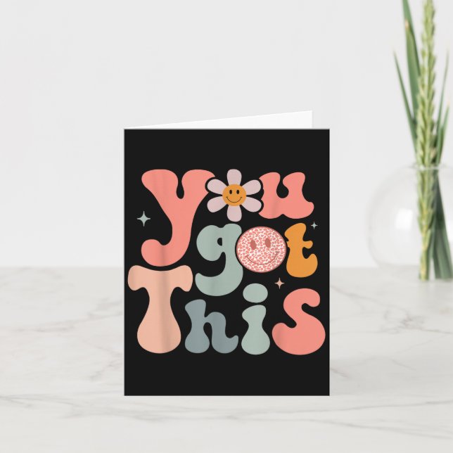 Tarjeta Test Day Teacher Shirt Motivational Testing Day St (Anverso)