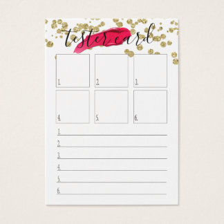 Tarjeta Tester - Lipstick Swatch Card - Muchos tam