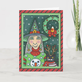 TARJETA TESTIGO EN SUDOR DE NOMUJER, GATO NEGRO XMAS HALLO