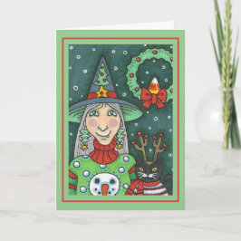 TARJETA TESTIGO EN SUDOR DE NOMUJER, GATO NEGRO XMAS HALLO