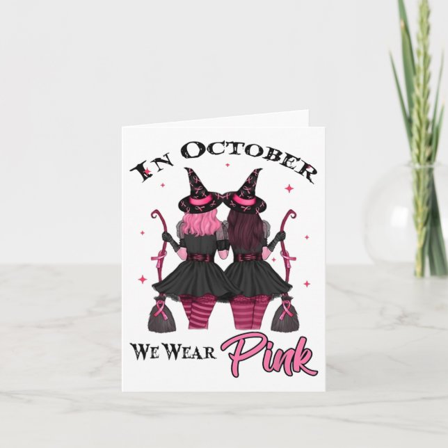 Tarjeta Testigos En Octubre Usamos Pechuga Rosa Otoño (Anverso)