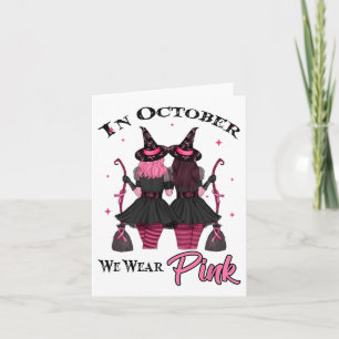 Tarjeta Testigos En Octubre Usamos Pechuga Rosa Otoño