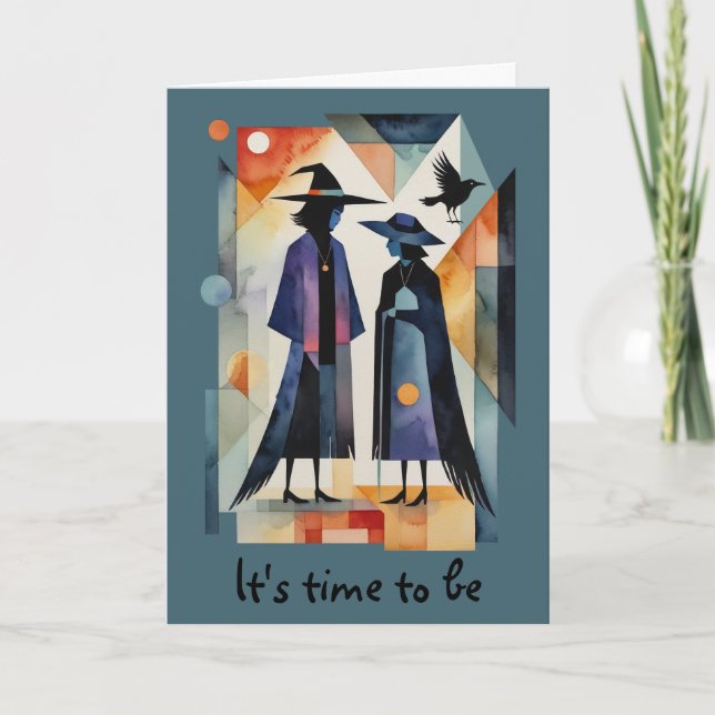 Tarjeta Testigos modernos - una obra de arte abstracta 6 - (Anverso)