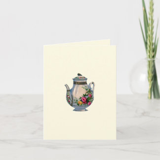Tarjeta Tetera Notecard del vintage