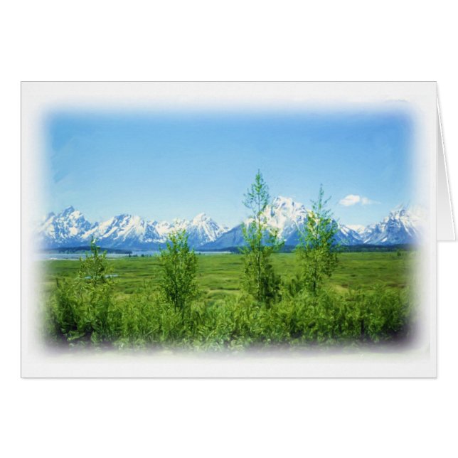 Tarjeta Tetons de primavera (Anverso (Horizontal))