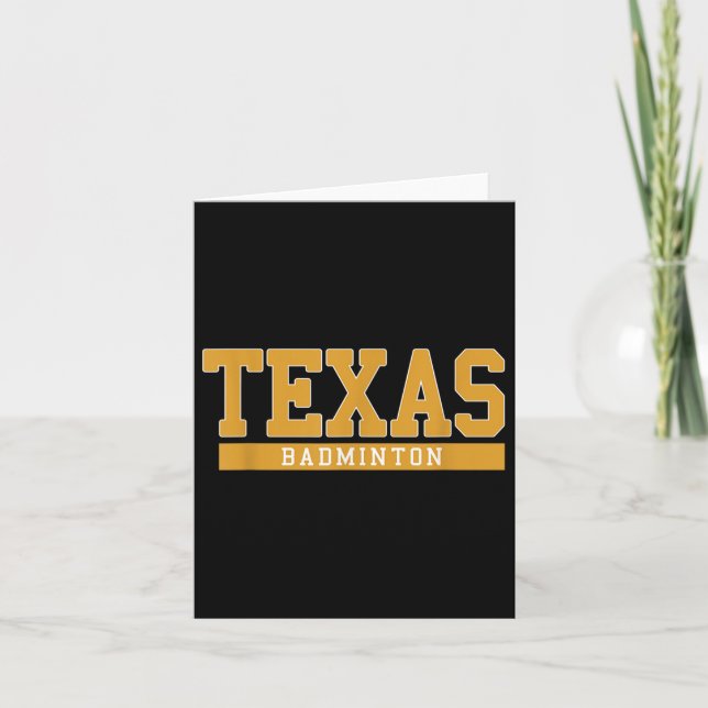 Tarjeta Texas Badminton (Anverso)