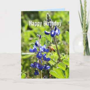 Tarjeta Texas Bluebonnet Happy Birday