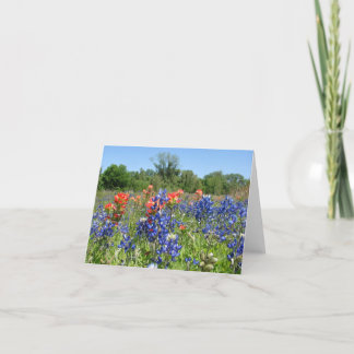 Tarjeta Texas Bluebonnet y Paintcel Notecard