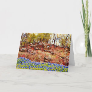 Tarjeta Texas Bluebonnets Wildflowers Art Note Card