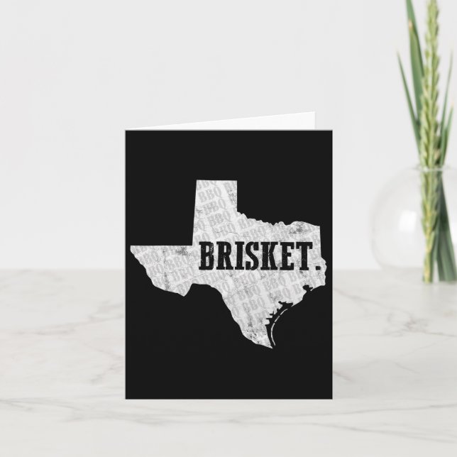 Tarjeta Texas Brisket Bbq Y Pitmaster Tee (Anverso)