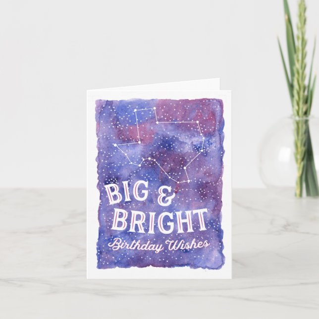 Tarjeta Texas Constellation Big and Bright Birthday (Anverso)