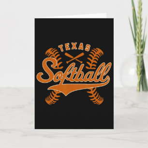 Tarjeta Texas Softll Vintage Hombres Niños Equipo Retro So