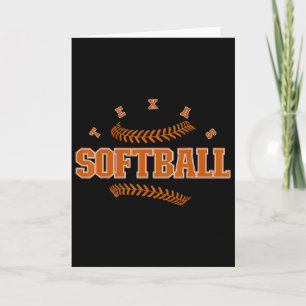Tarjeta Texas Softll Vintage Hombres Niños Equipo Retro So