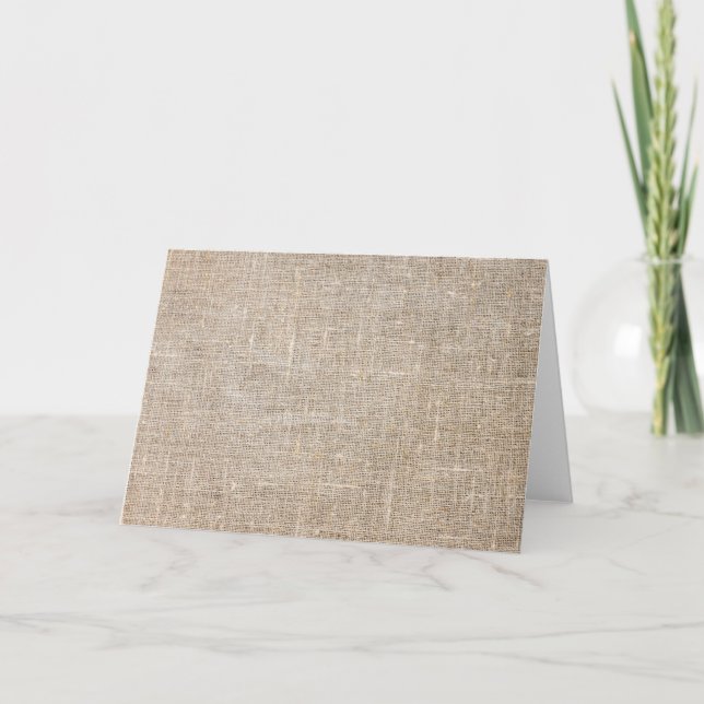 Tarjeta Textil de yute (Anverso)