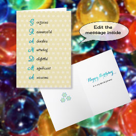 Tarjeta Texto de apreciación del cumpleaños de la abuela