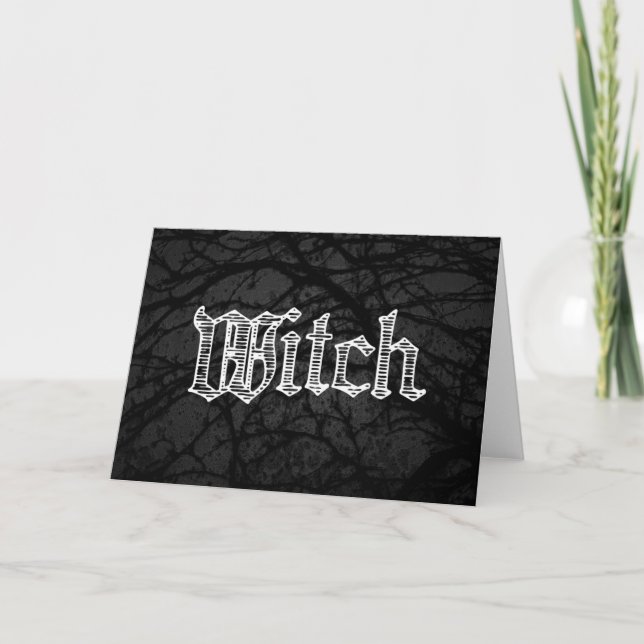 Tarjeta Texto de Bruja (Anverso)