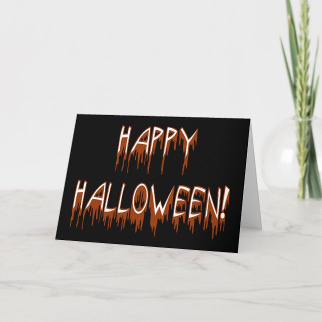 Tarjeta Texto de sufrimiento de Halloween (Anverso)