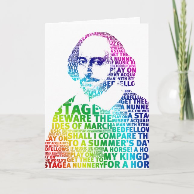 Tarjeta Texto del arcoiris Shakespeare (Anverso)