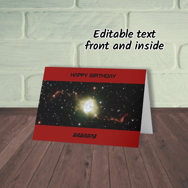Tarjeta Texto del personalizado de astronomía del cumpleañ (Subido por el creador)