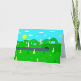 Tarjeta Texto del Personalizado de Energía Sostenible Feli