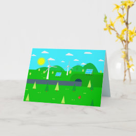 Tarjeta Texto del Personalizado de Energía Sostenible Feli