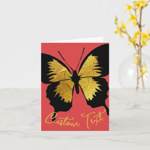 TARJETA TEXTO DEL PERSONALIZADO DE LA MARIPOSA BLANCA NEGR