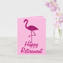 Texto del Personalizado flamingo rosa de jubilació