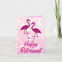Texto del Personalizado flamingo rosa de jubilació