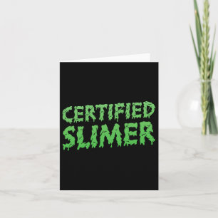 Tarjeta Texto delgado certificado de Halloween Slime