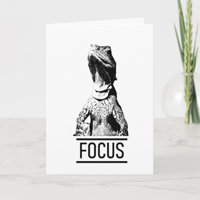 Tarjeta Texto motivacional de enfoque | Lizard (Anverso)
