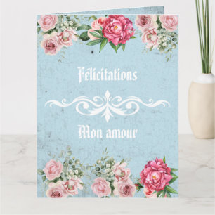 Tarjeta Texto personalizado Felicitaciones mi amor Rústico