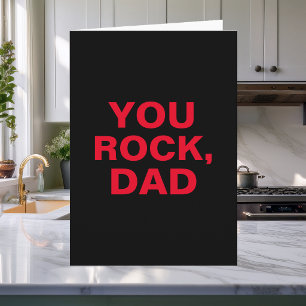 Tarjeta Texto Simple Moderno Divertido Eres una Roca Papá