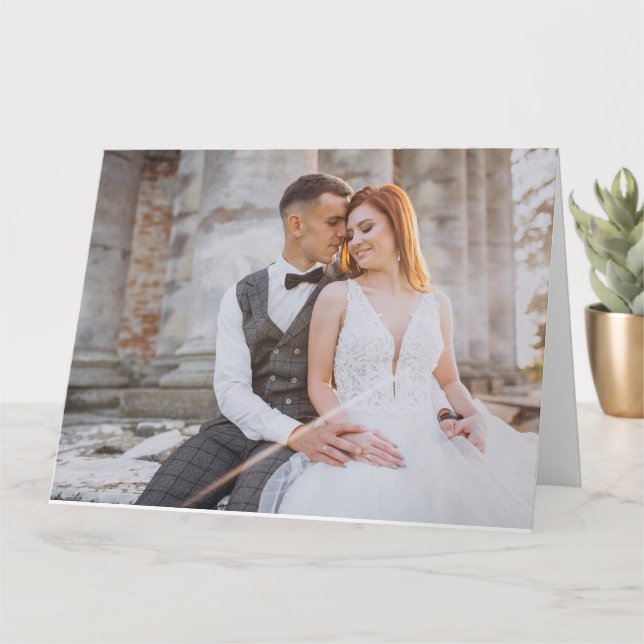 Tarjeta Texto y foto Personalizado de San Valentín (Planta pequeña)