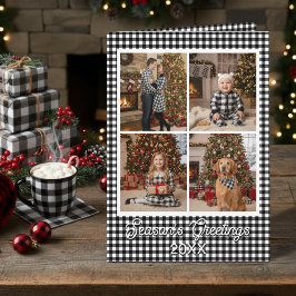 Tarjeta Texto y nombre personalizados de búfalo blanco y n