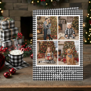 Tarjeta Texto y nombre personalizados de búfalo blanco y n