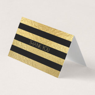 Tarjeta Textura de lámina de oro falsa y agradecimiento de
