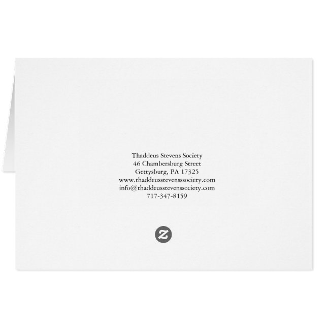 Tarjeta Thaddeus Stevens (Reverso Horizontal)