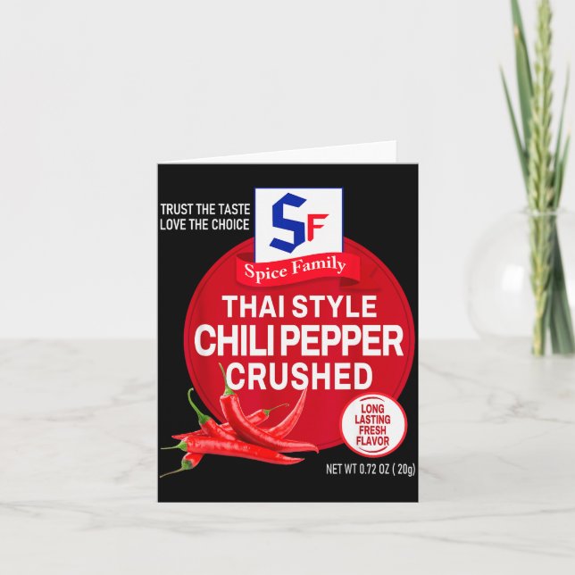Tarjeta Thai Style Chili Pepper Crushed Halloween Sce Cost (Anverso)