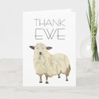 Tarjeta "THANK EWE"