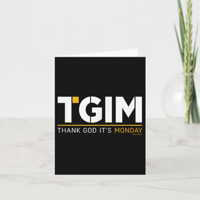 Tarjeta Thank God, It's Monday_ A Funny Twist On Workplace (Anverso)