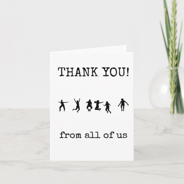 Tarjeta Thank you Card, Customers, From All of Us (Anverso)