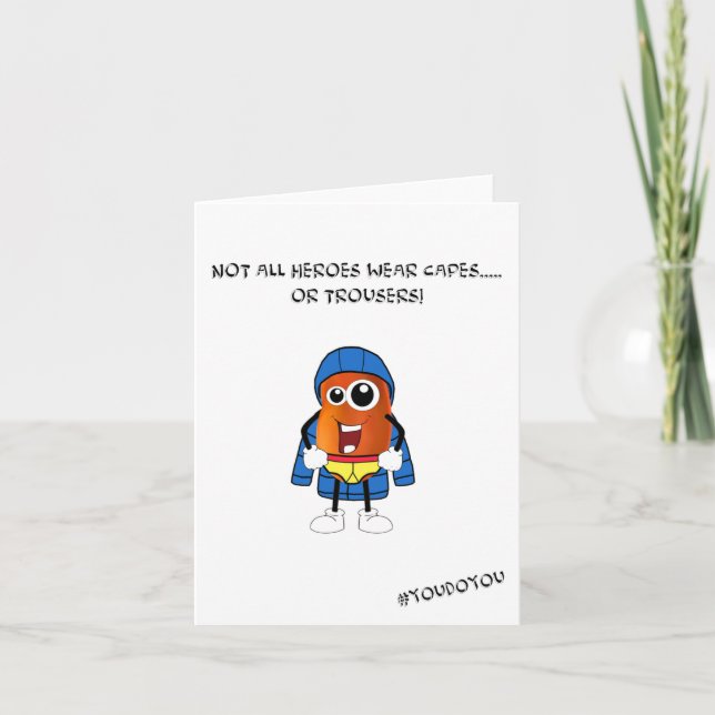 Tarjeta Thank you card - Not all heroes wear capes (Anverso)