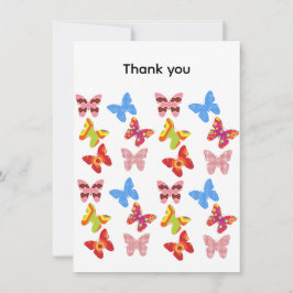 Tarjeta Thank you Flat Greeting Card